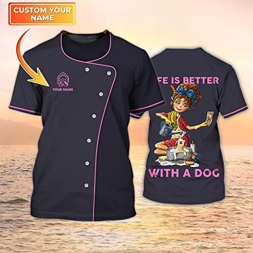 Personalizirani paskiranje pasa bolji je s majicom za pse 3D, košulje za pasa, majice za pasa za žene, majica za pasa, majica za pasa