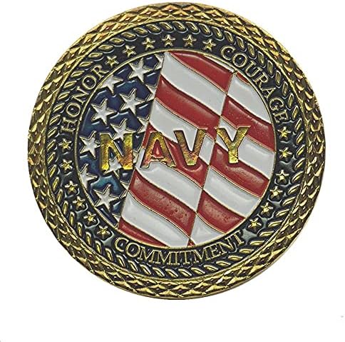 Sjedinjene Države mornarica suvenir Coin HOIN HORAGE Obveza pozlaćena izazov Kovanik veteran kolekcionarski komemorativni novčić