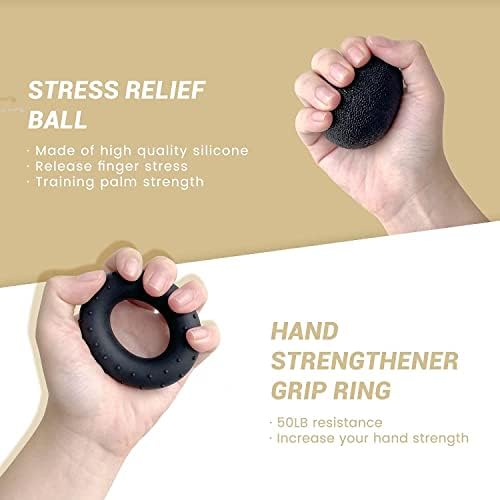Grip Strength Trainer Workout Kit 7 paket, wrist Trainer Ball, hand Grip Forgener, stres Relief Balls For Sdults, podlaktica Forgener,