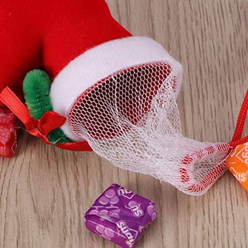 NUOBESTY Božić Santa Candy torba čizme crvene cipele poklon čarapa grickalice olovka kontejner Home dekoracije Božić drvo ukrasi viseći