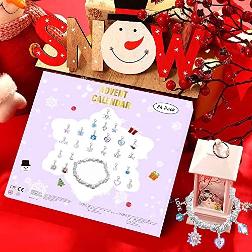 Advent Calendar 2022, 24 dana iznenađenje Božić odbrojavanje kalendari Frozen tema Nakit Set poklon za Teen Djevojke sa modnim jedinstvenim