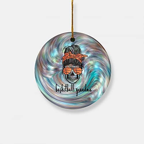 Božić ukrasi - ponosan Košarka baka košarkaša Ornament ideja, običaj Božić ukras, Home Decor, promišljen poklon, keramički Ornament,