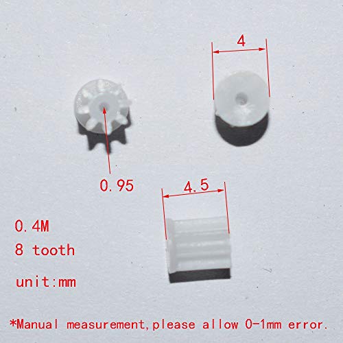 Prenos snage 81A 0.4 M 8 zuba 1mm rupa 4mm prečnik motornog zupčanika model dodatne opreme plastični zupčanik 10pcs / lot -