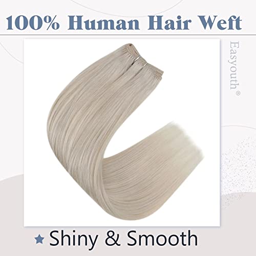 Easyouth ekstenzije za kosu od potke prava ljudska kosa i jedna kopča u ekstenzijama za ljudsku kosu Boja Plava 1000 16+18inch