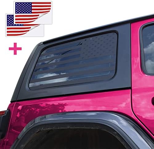 Američka vlakna američka zastava zadnja prozora naljepnica kompatibilna sa Jeep Wrangler JL 2018-2022.