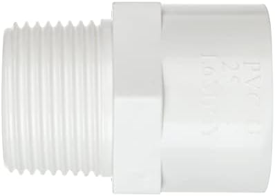 40 pakovanje 3/4 inča PVC muški Adapter cijevni okovi bijeli-0,75 inča