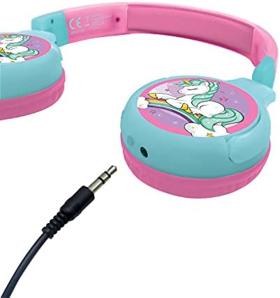 Lexibook Unicorn 2-u-1 Bluetooth slušalice za djecu - stereo bežični žičani, djeca sigurna, sklopiva, podesiva, HPBT010UNI