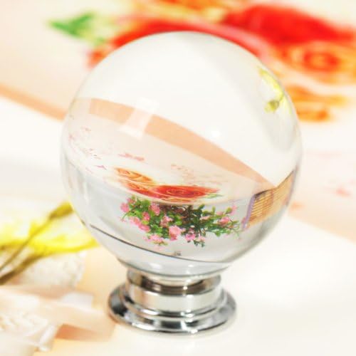Revesun 6pcs / Lot Promjer 30 mm Clear Crystal Glass Magic Ball u obliku ručica vrata ormar vuče ormariće ručke za okretanje ormar