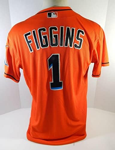 2013 Miami Marlins Chone Figgins 1 Igra izdana Orange Jersey DP13717 - Igra Polovni MLB dresovi