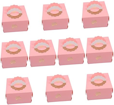 Abaodam 10kom kutija prenosiva kutija za torte kolačić kvadratne poklon kutije papirne poklon kutije papirne posude za torte kartonske