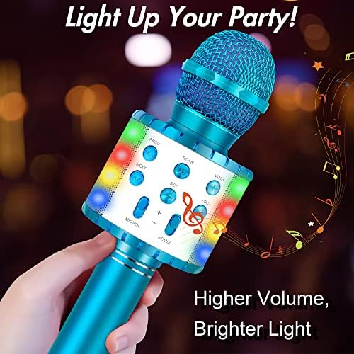Karaoke mikrofon za djecu, zabava igračke Karaoke mašina sa Bluetooth & amp; LED svjetla, početna KTV Rođendanska zabava igrač, Božić