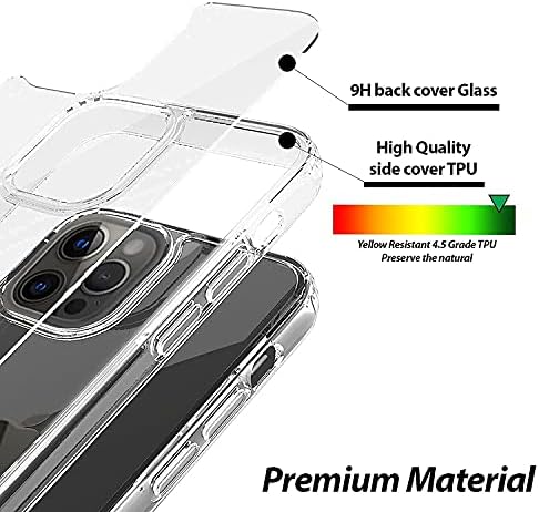 Staklo kupole [Whitestone Special Bundle] iPhone 12 Pro Max Premium sa kupolom Clear futrolom za Apple iPhone 12 Pro Max, stražnji