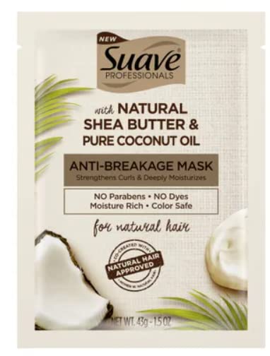 Suave Professionals maska za kosu jača kovrče & dubinski vlaži - Shea puter & kokos, 1.5 oz