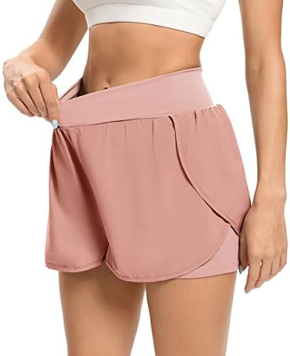 Quccefods Ženske kratke hlače sa džepom Brze suhi atletske kratke hlače za brzo suhe atletske kratke hlače