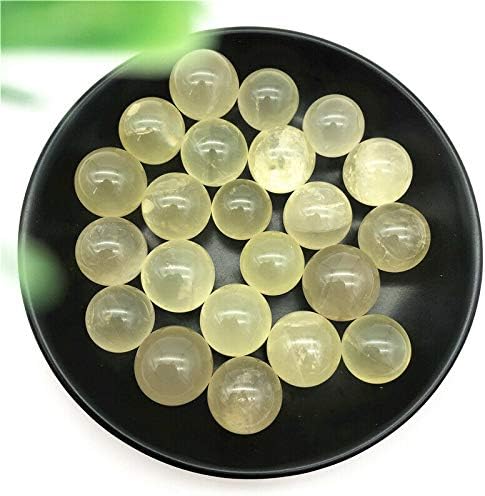 Laaalid XN216 1pc 20-21mm Prirodni citrinski kuglice žute kvarcne kristalne sfere kuglice polirani zacjeljivanje prirodnog kamenja