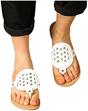 Flip Flops za žene, ženske ljetne modne bejzbol sandale ravne papuče otvorene cipele u udobnim cipelama casual plaže cipele
