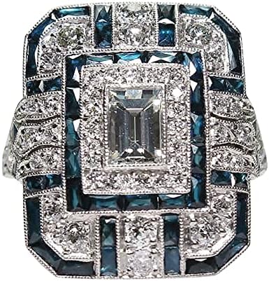 2023 nova luksuzna puna Dijamantska kruška u obliku prstena nakit rođendanski prijedlog Svadbeni zaručnički prsten veličine 8 prstenova