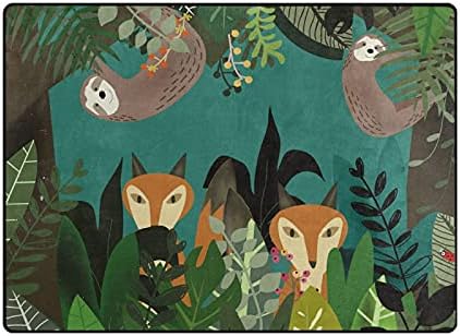 BAXIEJ Tropske šumske životinje velike meke prostirke rasadnik Playmat prostirka za prostirku za djecu spavaća soba dnevni boravak