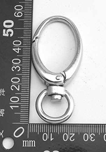 Fenggtonqii Silvery 0,5 Unutarnji promjer ovalni prsten velike kopče za glavu jastog clasps okretne okretne kuke od 40