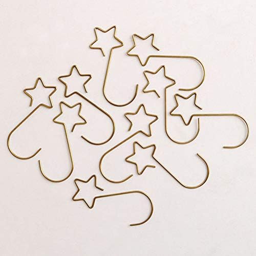 Abaodam 60pcs Božićne zvijezde u obliku kuka kreativnog metala Hnaging kukice Božićni dekor koji je proslavio Božić