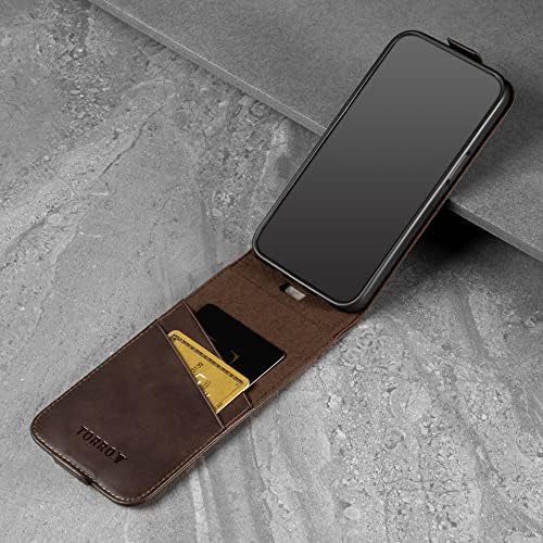 TORRO kožna Flip futrola za mobilni telefon kompatibilna sa iPhone 13 Pro Max-kvalitetom, navlaka od prave kože sa utorima za kartice