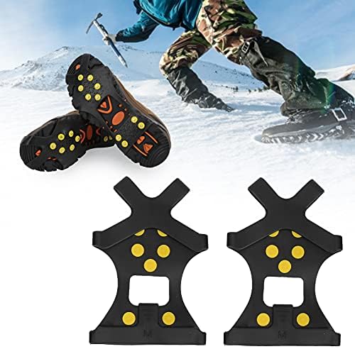 01 Neklizajući, jaki lagani neklizajući 10-zub Crampons obuva protiv klizanja praktično za ledeni ribolov za planinarsko skijanje