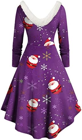 2022 Božićne haljine za ženske kratke rukave Swing haljine Vintage Lace Floral Patchwork a Line koktel party Dress