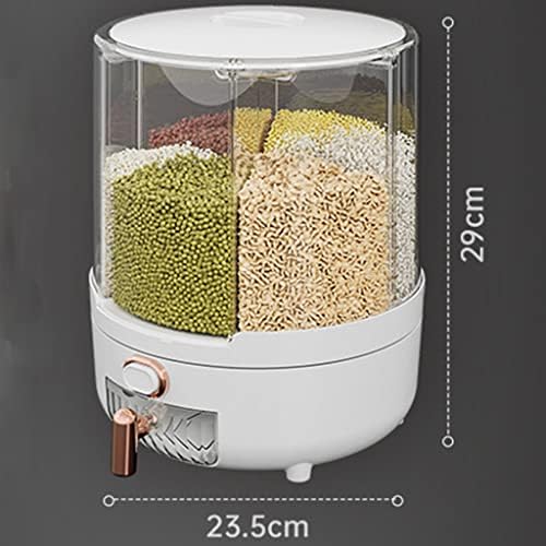 NIZAME 360° rotirajući dozator za skladištenje hrane za žitarice jedan dodir nezavisni rezervoar za pirinač za izdavanje zrna odeljak