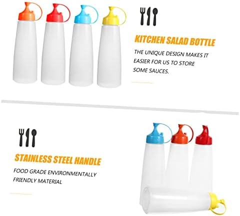 Luxshiny 4kom Salat Squeeze Bottle kontejneri za med Clear Squeeze Bottle Mini tegle za med plastične senf bočice sa začinom prskalice
