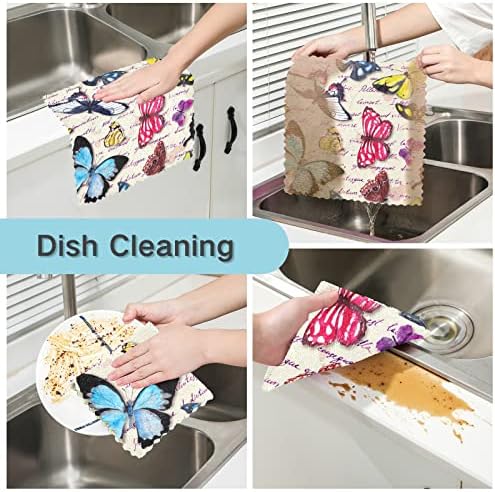 Leptiri za sisere kuhinje posuđe posuđe Postavite ručnike za pranje posuđa upijaju krpe za čišćenje krpe za čišćenje posuda za sušenje