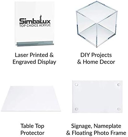 Zerobegin prozirni akrilni pleksiglas, za DIY i profesionalne projekte, 10kom, Širina 200mm