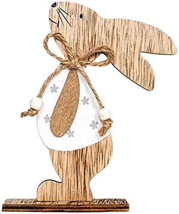 Ornament za vino Uskršnji drveni zanati Rabbitni ukrasi stil Početna Drveni obrtni ukrasi starinski vrt gnome