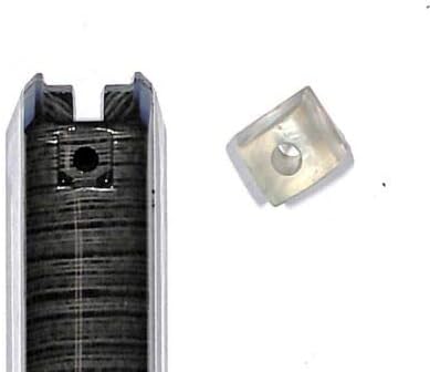S & S Mezuzah Držač kućišta plastični metal obojen sivim sivim prugastim dizajnom gumeni utikač 6.3 / 4 inčni.Za 15 cm Pomicanje