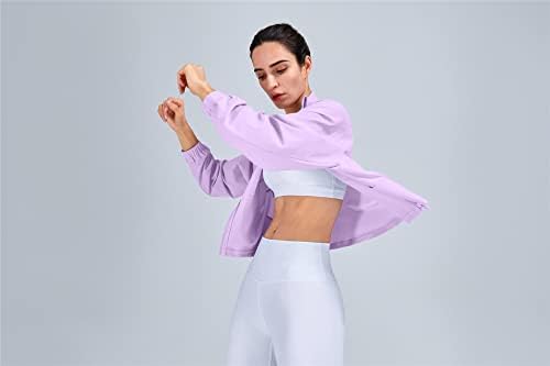 Altiland i ženski atletski trčanje yoga teretane za gusjenicu zip useljene jakne upf 50+ zaštita od sunca s dugim rukavima majice