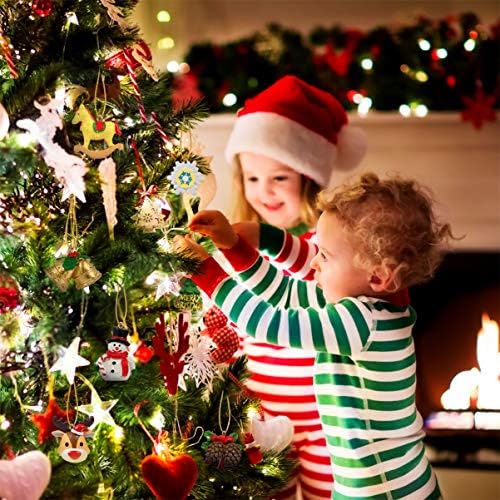 STOBOK 24kom Božić Advent Kalendar viseći ukrasi, 2021 Božić 24 dana odbrojavanje kalendar za božićno drvce ukras