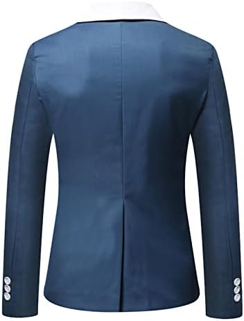 Muški print Tux odijelo Blazer, muške casual tanke fit jakne jedan gumb odijelo klasično obično stalno uklapanje bluže odijelo tuxedo