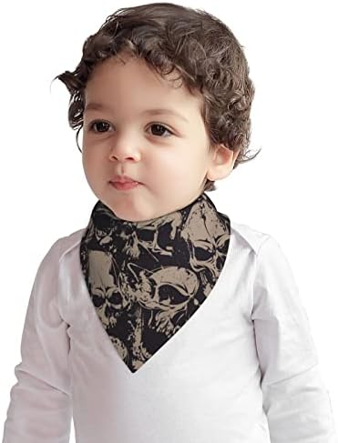 Austenstern Pamuk Baby Bibs Retro Halloween Siva lubanja Baby Bandana drool bibs Theeth Food Bib