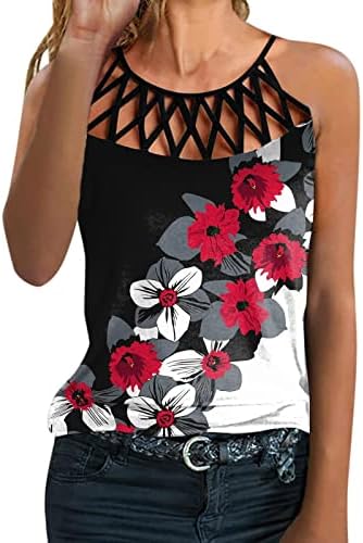 Ženska košulja Ljetni Fall 2023 Trendy bez rukava od pamučne grafike grafički grafički rezervoar za bluzu kamizole za dame