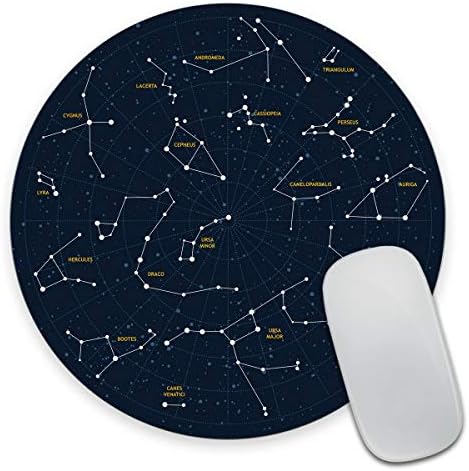 Smooffly Sky Map okrugli jastučić za miša, konstelacije Kružna mousePad za računare