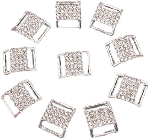 Vingol 3pcs 15 x12 mm BIKINI grudnja kovice konektori kvadratni metalni kopče za kopče za šalove Odjeća DIY prstenovi za pojaseve
