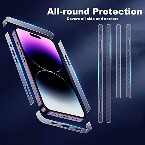 YQODSZ [3 pakovanje za iPhone 14 Pro zaštitni Film sa bočnim ivicama, fleksibilna PVC otporna na ogrebotine jednostavna instalacija