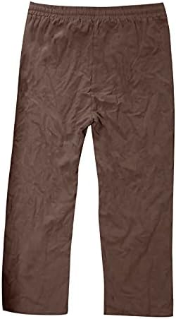 WenKomg1 pamučne pantalone muškarci, brzo suhi labavi slomljeni hlače za klizanje na klimatiku s proširivim strukom
