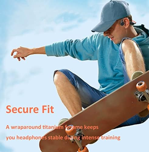 Slušalice za kostiju kostiju Bluetooth 5.3 Sportske slušalice Bežične vodootporne slušalice ugrađene mikrofone za vježbe, trčanje,