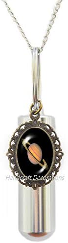 RukovanjeDecorations Saturn kremiranje urn ogrlica · Solarni sistem Nakit · Handmade · Pokloni za · Pokloni za njega · Svemir Jewelryphotojewelry,