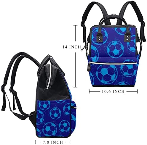 Blue Soccer Loptice Fudbalske torbe za ruksak Baby Nappy Promjena torbe Multi funkcija Veliki kapacitet putna torba