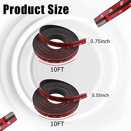 Pincuttee 2pack Weather Stripping brtve za vrata / prozore, Ljepilo za vrijeme uklanjanja automobila, krov za automobil / kamion /
