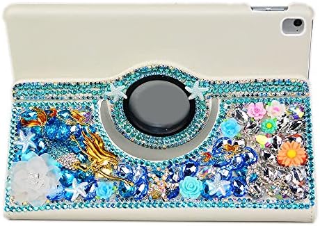 Stenes Bling Case kompatibilan sa Samsung Galaxy Tab A8 10.5 - Moderan - 3D ručno rađeni kristalni sirena cvijeća cvjetni futrola