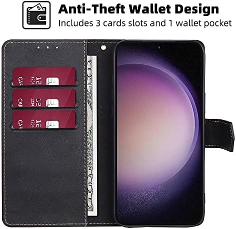 Xnxcevi Galaxy S23 5G torbica za novčanik, Premium kožna Flip Folio torbica za novčanik [RFID Blocking] [Slotovi za kartice] [stalak