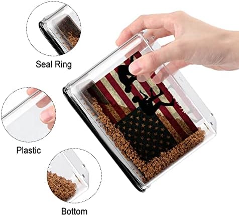 Rvanje zastave SAD-1 Kutija za odlaganje plastičnih posuda za organizatore hrane sa poklopcem za kuhinju