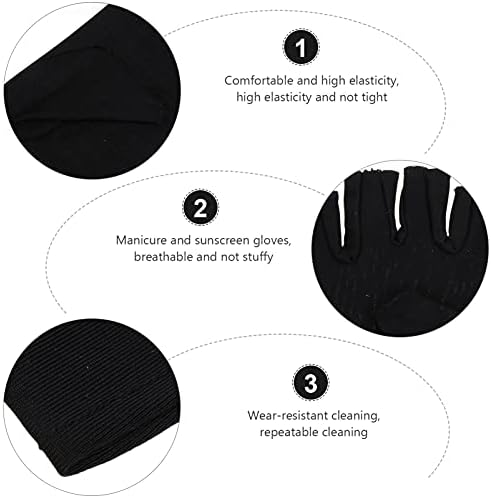 Doitool 4 para prozračne elastične manikure rukavice za biciklističke lampe prilagođene koži Spandex praktični nokti na otvorenom